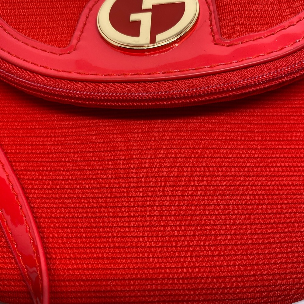 Giorgio Armani Red Crescent Clutch Wristlet - Picture 2 of 11